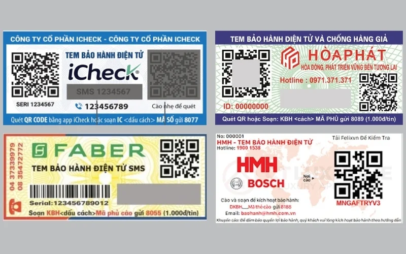Tem bảo hành điện tử tích hợp SMS