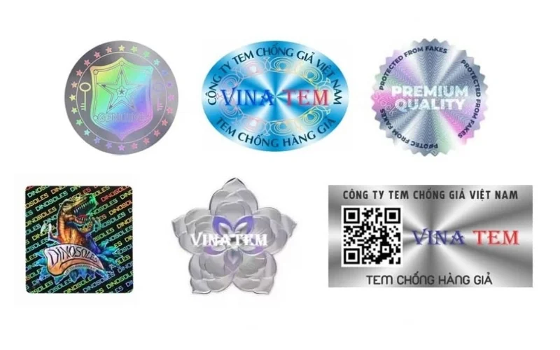Mẫu tem chống hàng giả Hologram thông thường Mẫu tem chống hàng giả Hologram thông thường