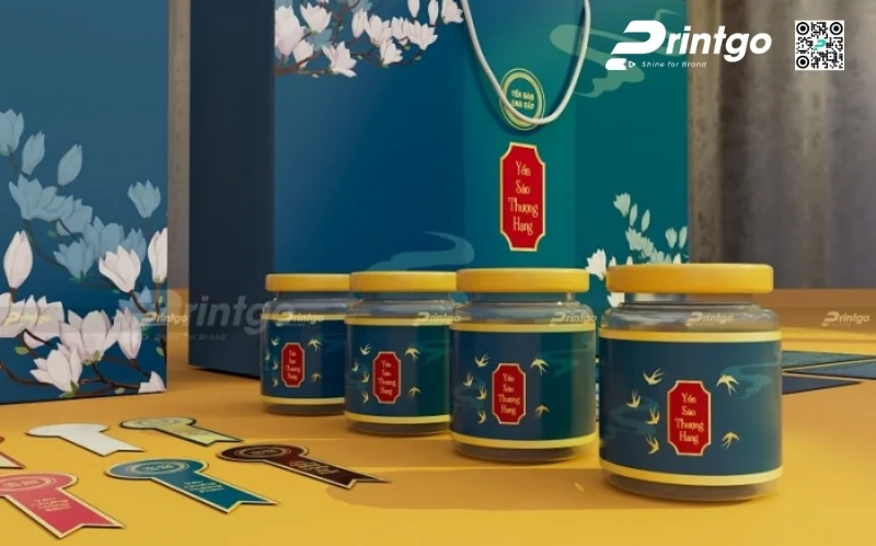 Mẫu tem decal sữa yến sào thượng hạng ấn tượng 