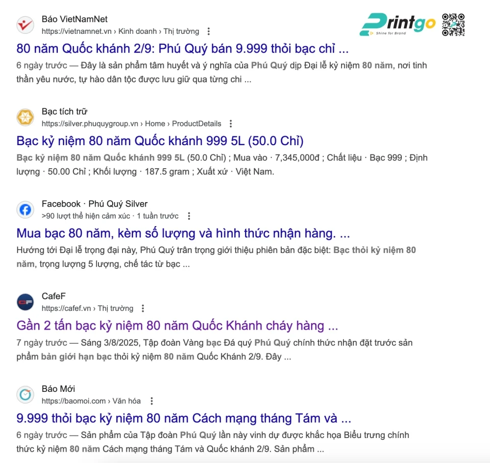Sản phẩm bạc kỷ niệm 80 năm Quốc khánh của Phú Quý đã tạo nên một cơn sốt thực sự
