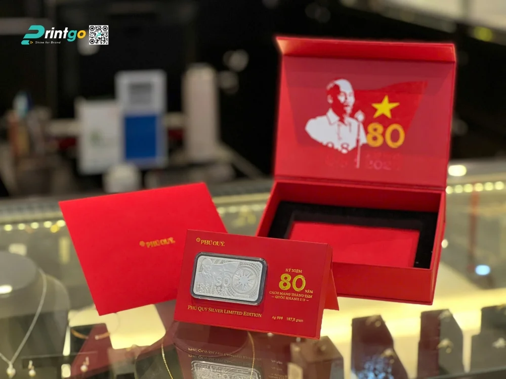Dự án in hộp đựng bạc Phú Quý kỷ niệm 80 năm Quốc Khánh