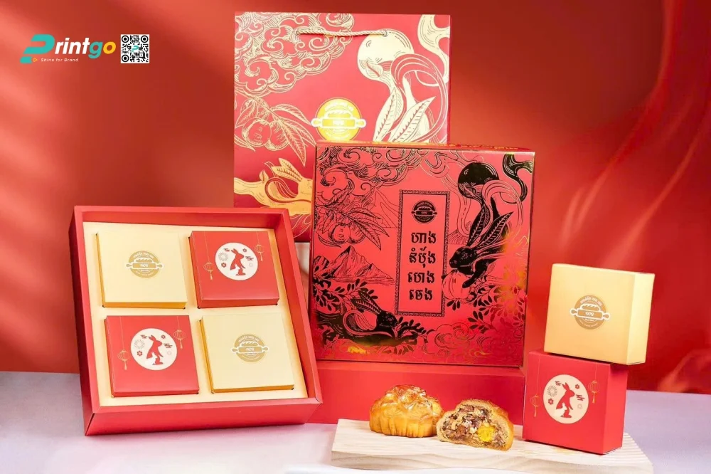 Dự án thiết kế và in hộp bánh trung thu Heng Cheng Bakery Campuchia 2025