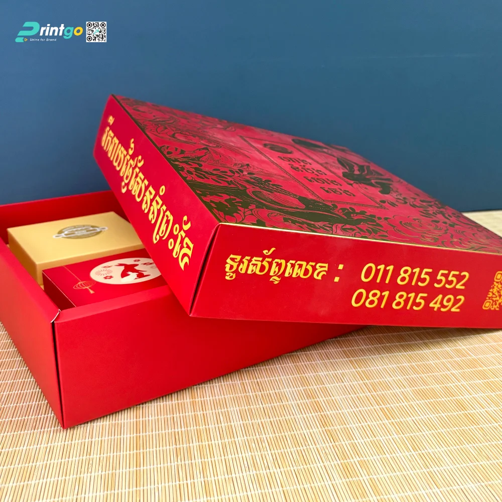 Hộp đựng bánh trung thu Heng Cheng Bakery 2025: Sử dụng giấy Ivory cao cấp