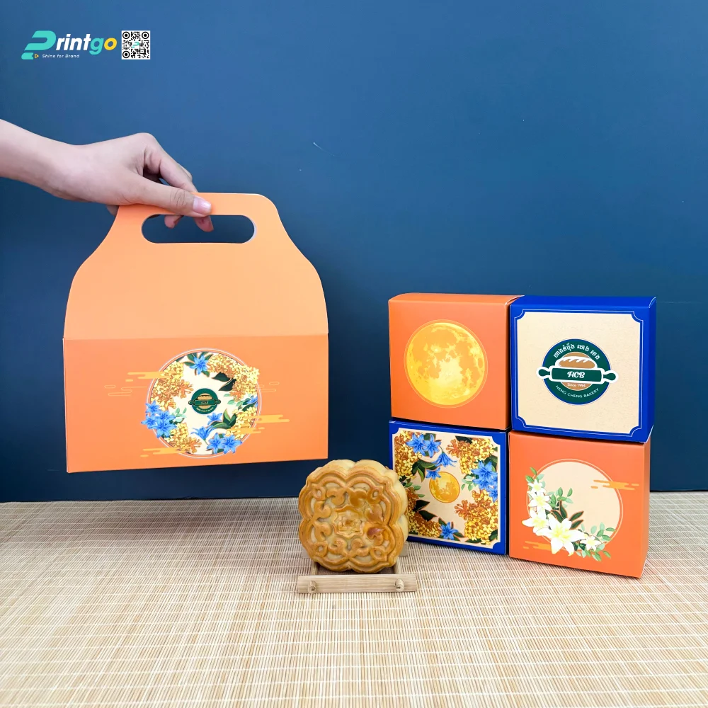Hộp đựng bánh trung thu Heng Cheng Bakery 2025: màu sắc tươi mới