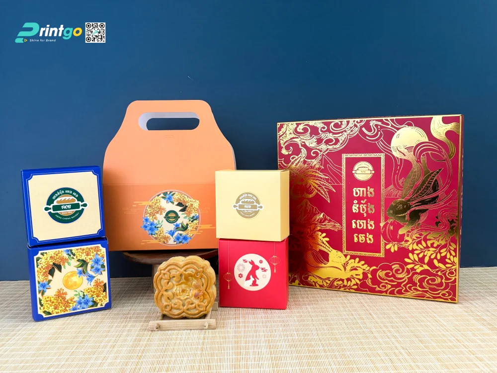 Dự án thiết kế và in hộp bánh trung thu Heng Cheng Bakery Campuchia 2025