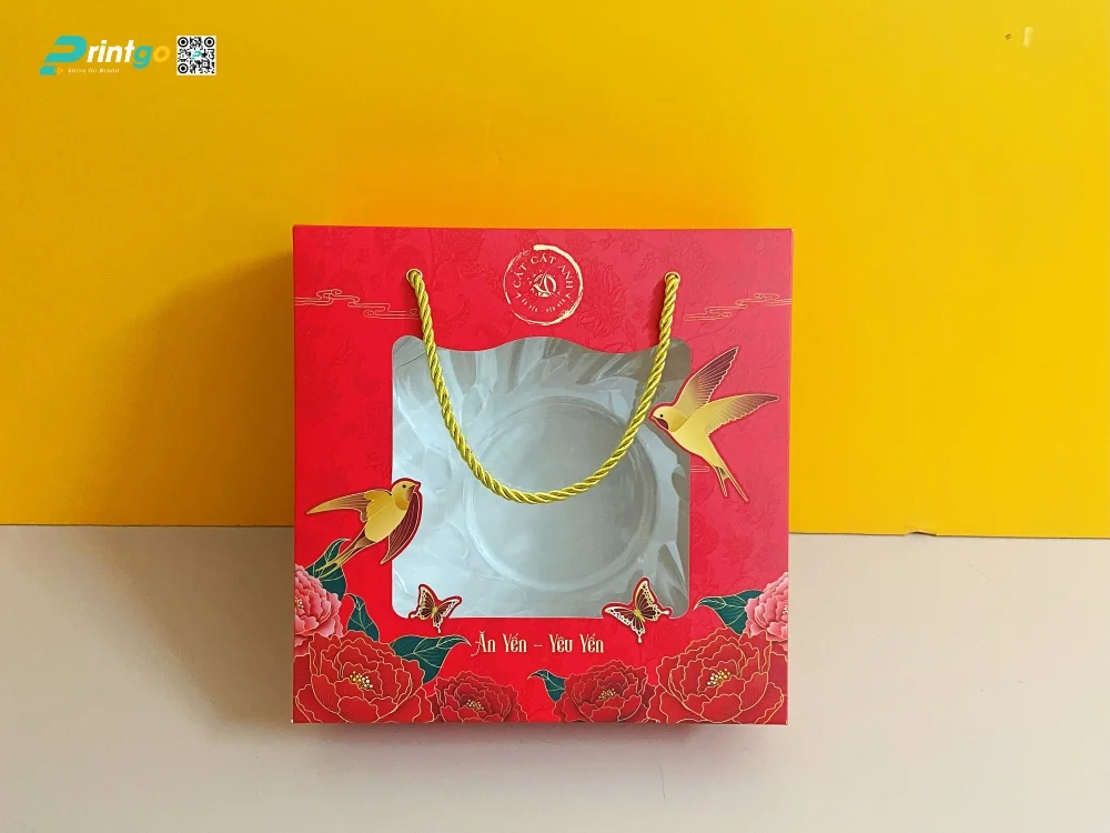 Hộp đựng yến chưng Cát Cát Anh đựng 6 hũ yến chưng