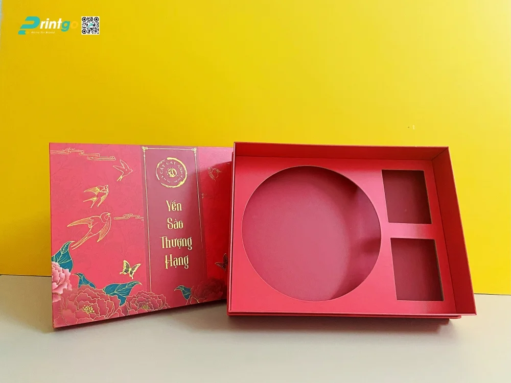 In hộp đựng yến sào Cát Cát Anh với quy cách hộp cứng cao cấp