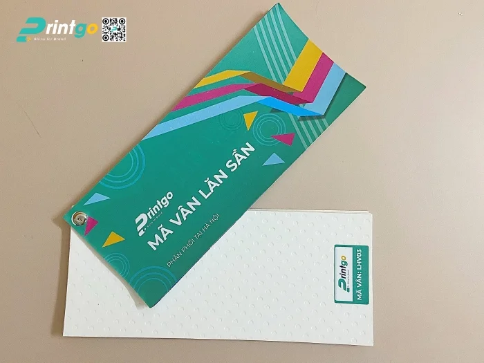 Mẫu cán vân trên giấy tại xưởng miền Bắc của Printgo - LHV03