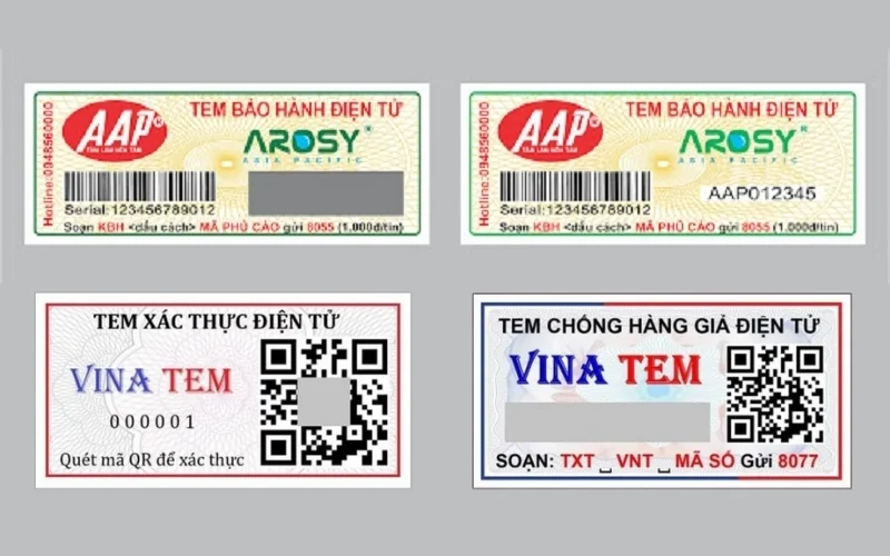 Tem bảo hành điện tử tích hợp SMS