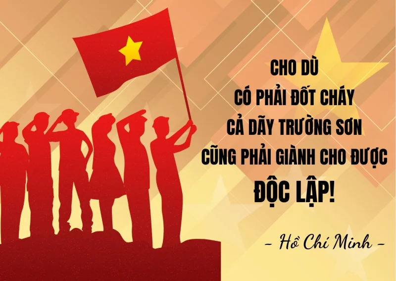 Banner khẩu hiệu cho ngày lễ 2/9
