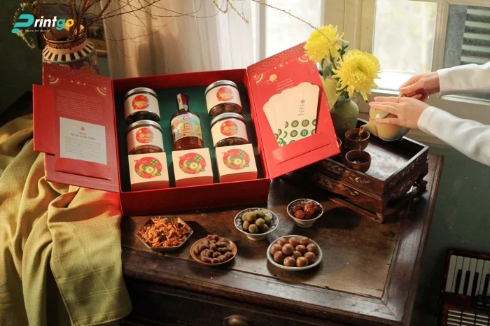 Hộp cánh bướm đựng set quà Tết Hộp cánh bướm đựng set quà Tết