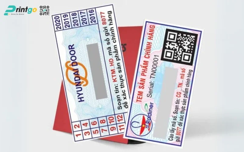 Chất liệu & kỹ thuật in ấn tem bảo hành điện tử 