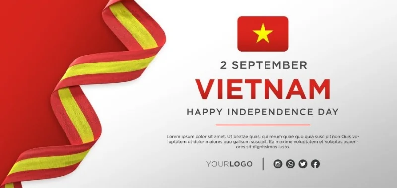 Mẫu thiệp chúc mừng 2/9 tùy chỉnh cho doanh nghiệp 
