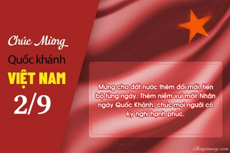 Mẫu thiệp chúc mừng 2/9 kèm lời chúc ấm ấp 