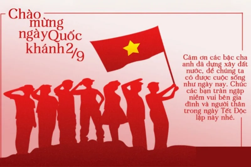 Mẫu thiệp chúc mừng 2/9 tri ân các anh hùng 