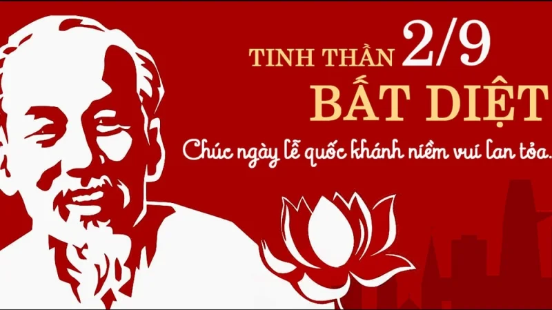 Mẫu thiệp chúc mừng 2/9 ấn tượng 