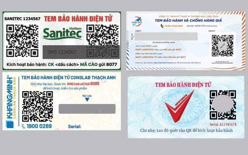 Tem bảo hành điện tử tích hợp SMS