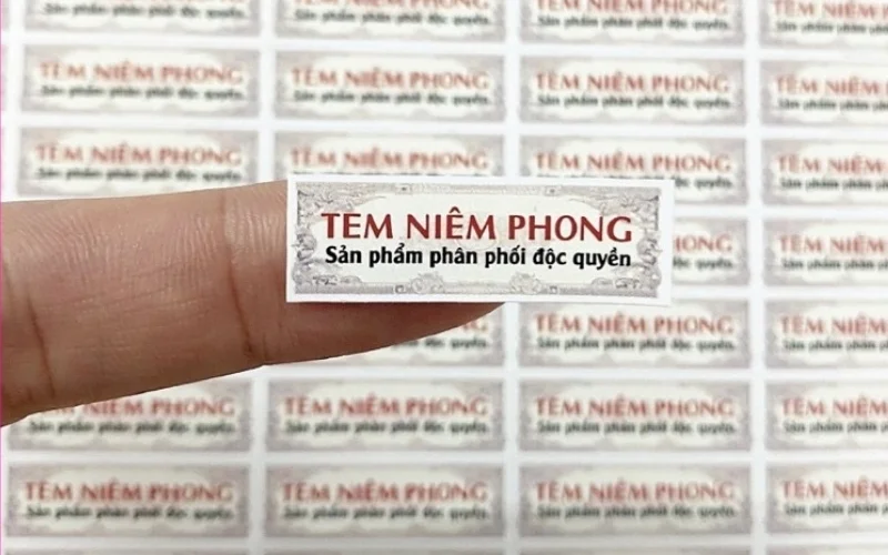 Mẫu in tem niêm phong decal vỡ hình chữ nhật - tròn - elip 