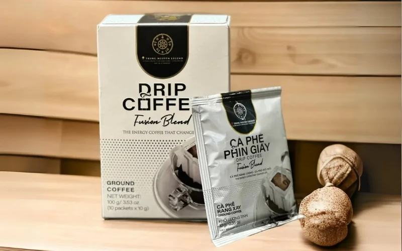 Thiết kế bao bì cà phê dạng hộp giấy 