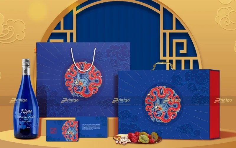 Túi đựng bánh trung thu bằng giấy ivory