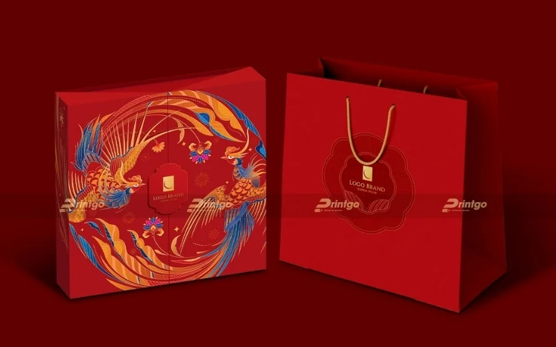 Túi đựng bánh trung thu bằng giấy ivory
