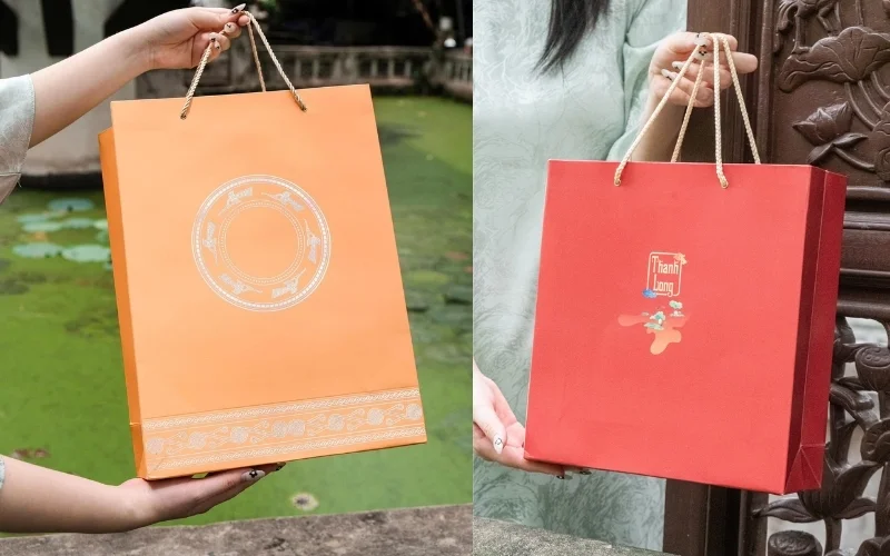 Túi đựng bánh trung thu bằng giấy ivory