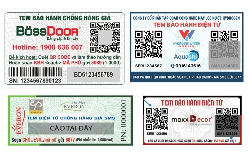 Tem bảo hành điện tử tích hợp SMS