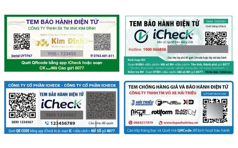Tem bảo hành điện tử tích hợp SMS