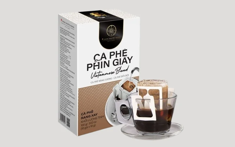 Thiết kế bao bì cà phê dạng hộp giấy 
