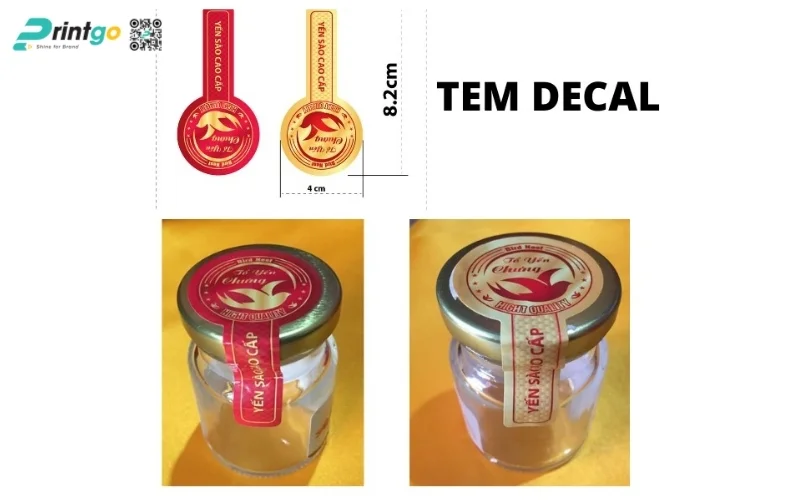 Mẫu in tem niêm phong nông sản nổng bật