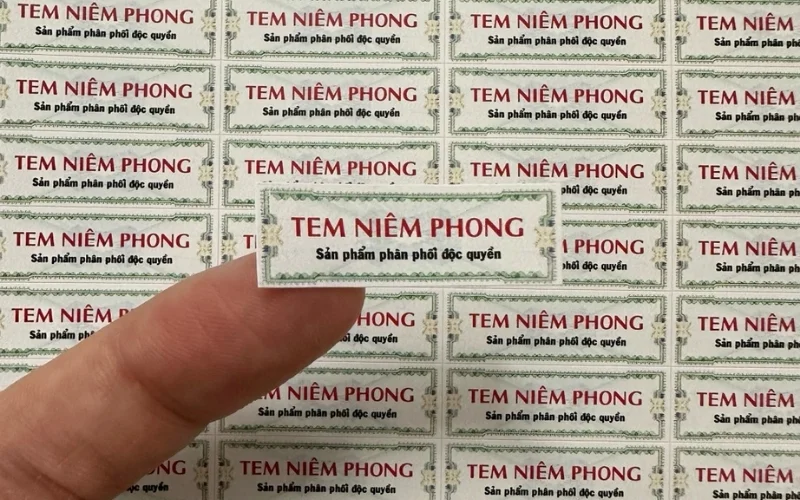 Mẫu in tem niêm phong decal vỡ hình chữ nhật - tròn - elip 