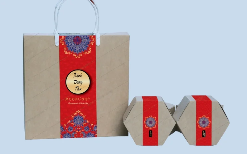 Túi giấy đựng bánh trung thu Kraft