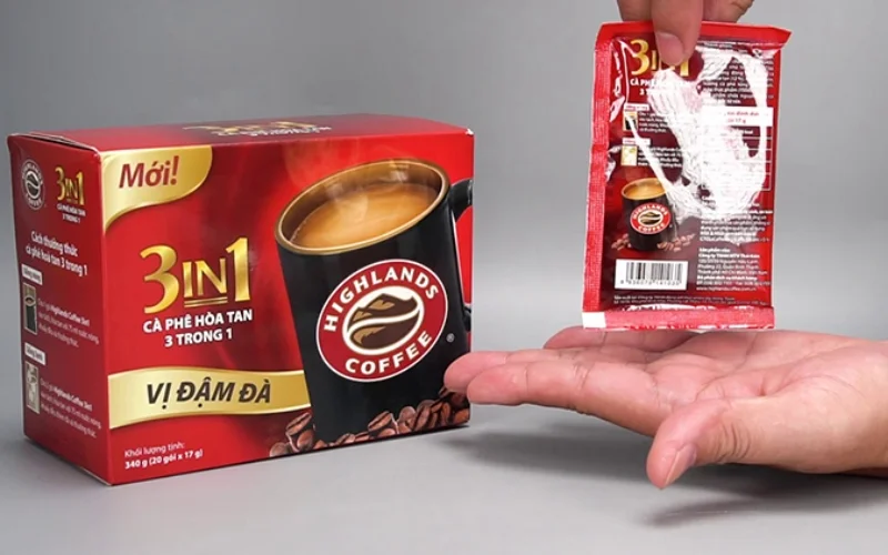 Thiết kế bao bì cà phê dạng hộp giấy 