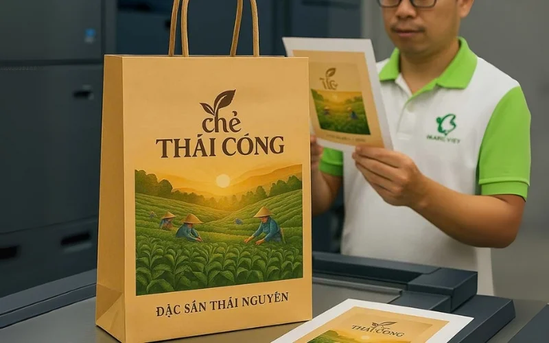 Mẫu in túi đựng trà Kraft Mẫu in túi đựng trà Kraft