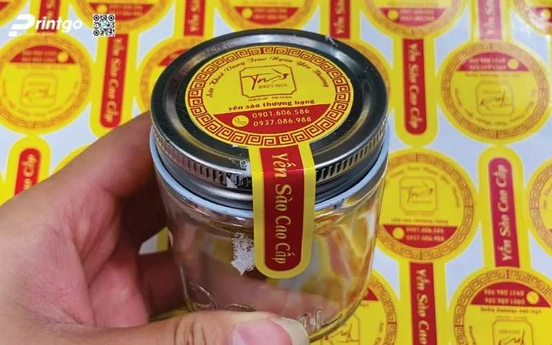 Mẫu in tem niêm phong nông sản nổng bật