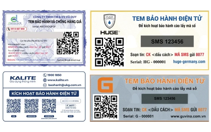Tem bảo hành điện tử tích hợp SMS