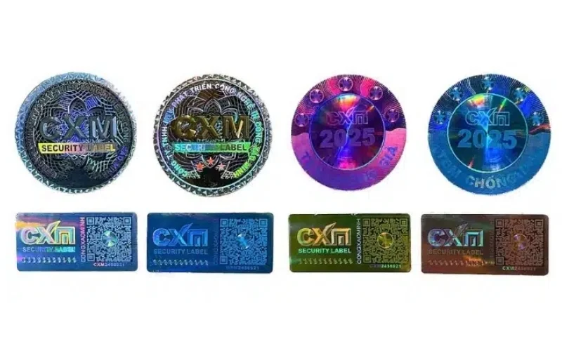 Mẫu tem chống hàng giả Hologram thông thường Mẫu tem chống hàng giả Hologram thông thường