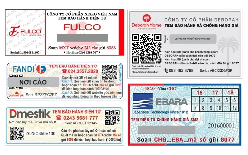 Tem bảo hành điện tử tích hợp SMS