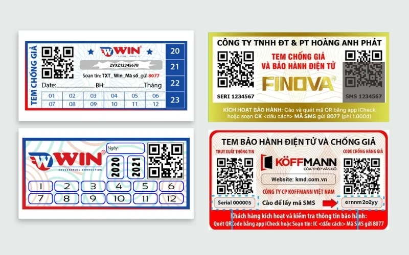 Tem bảo hành điện tử tích hợp SMS