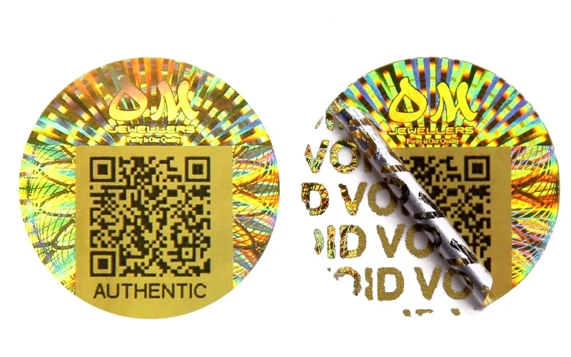 Mẫu tem chống giả 7 màu Hologram niêm phong Mẫu tem chống giả 7 màu Hologram niêm phong