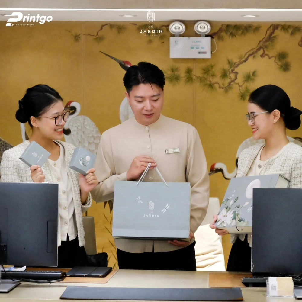 Ảnh thực tế hộp đựng bánh trung thu Le Jardin Hotel & Spa Ha Noi