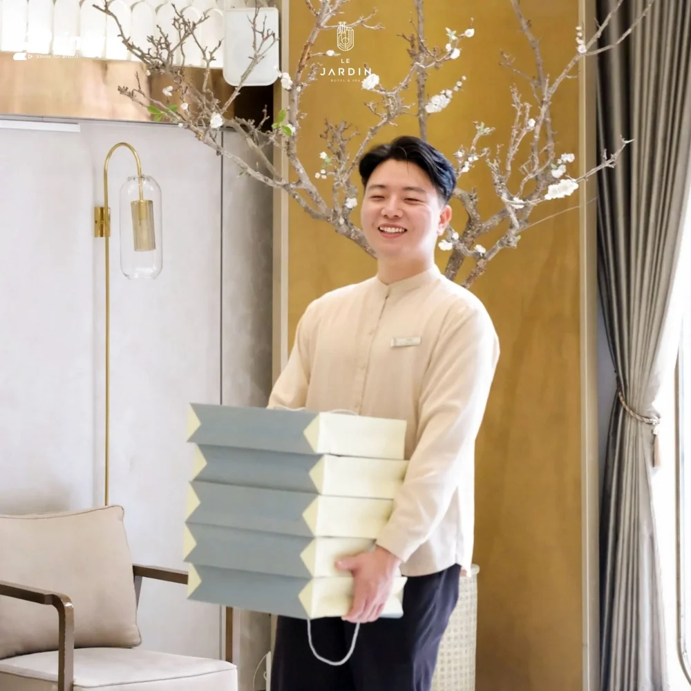 Dự án thiết kế và in hộp đựng bánh trung thu khách sạn Le Jardin Hotel & Spa Ha Noi do Printgo thực hiện