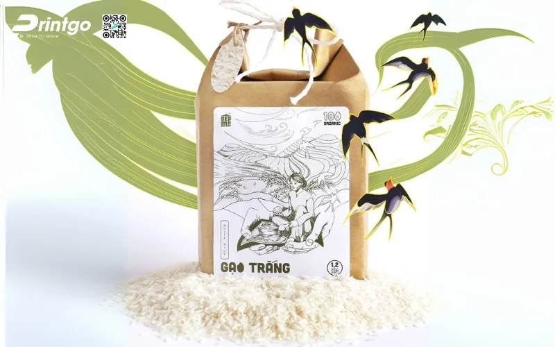 Bao bì gạo xuất khẩu dạng túi giấy Kraft