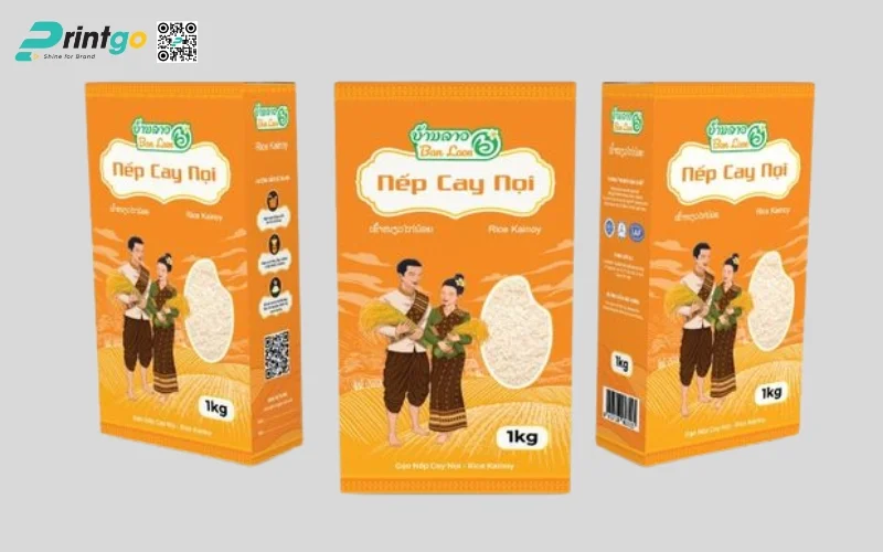 Bao bì gạo xuất khẩu dạng hộp carton mềm