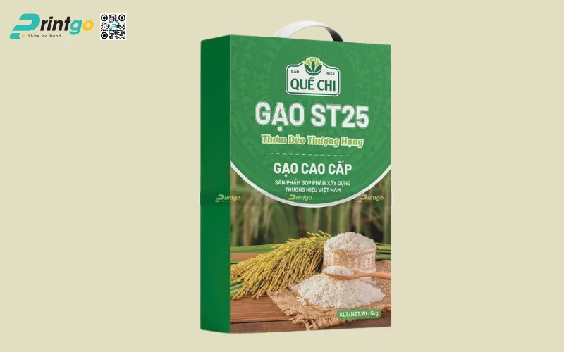 Bao bì gạo xuất khẩu dạng hộp carton mềm