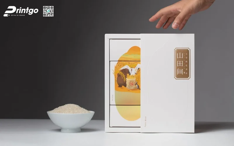 Bao bì gạo xuất khẩu dạng hộp carton sóng