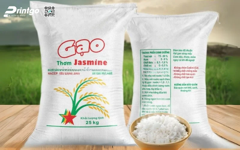 Bao bì gạo xuất khẩu dạng bao PP dệt