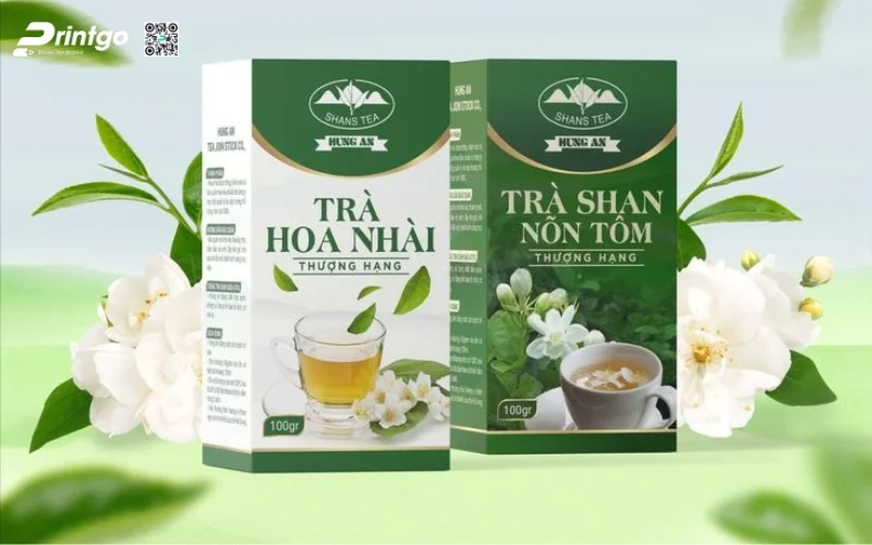 Mẫu bao bì trà xanh xuất khẩu dạng hộp carton mềm Mẫu bao bì trà xanh xuất khẩu dạng hộp carton mềm