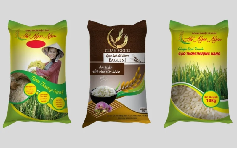Mẫu in bao bì đựng gạo cao cấp 10kg - 25kg dành cho doanh nghiệp Mẫu in bao bì đựng gạo cao cấp 10kg - 25kg dành cho doanh nghiệp