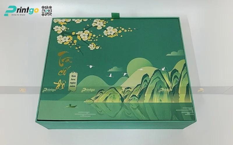 Mẫu bao bì trà xanh xuất khẩu dạng hộp cứng cao cấp Mẫu bao bì trà xanh xuất khẩu dạng hộp cứng cao cấp